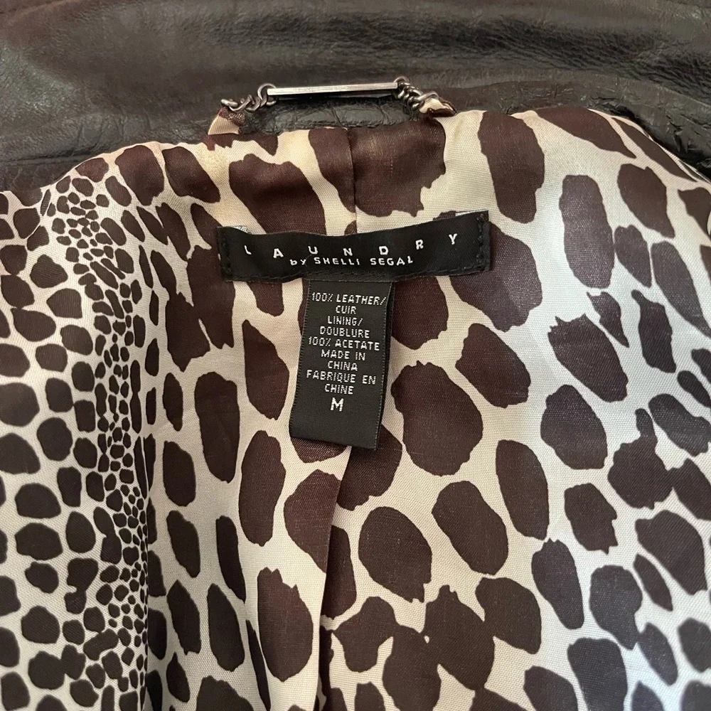 Laundry by Shelli Segal leather jacket - Picture 4 of 6